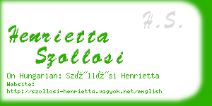 henrietta szollosi business card